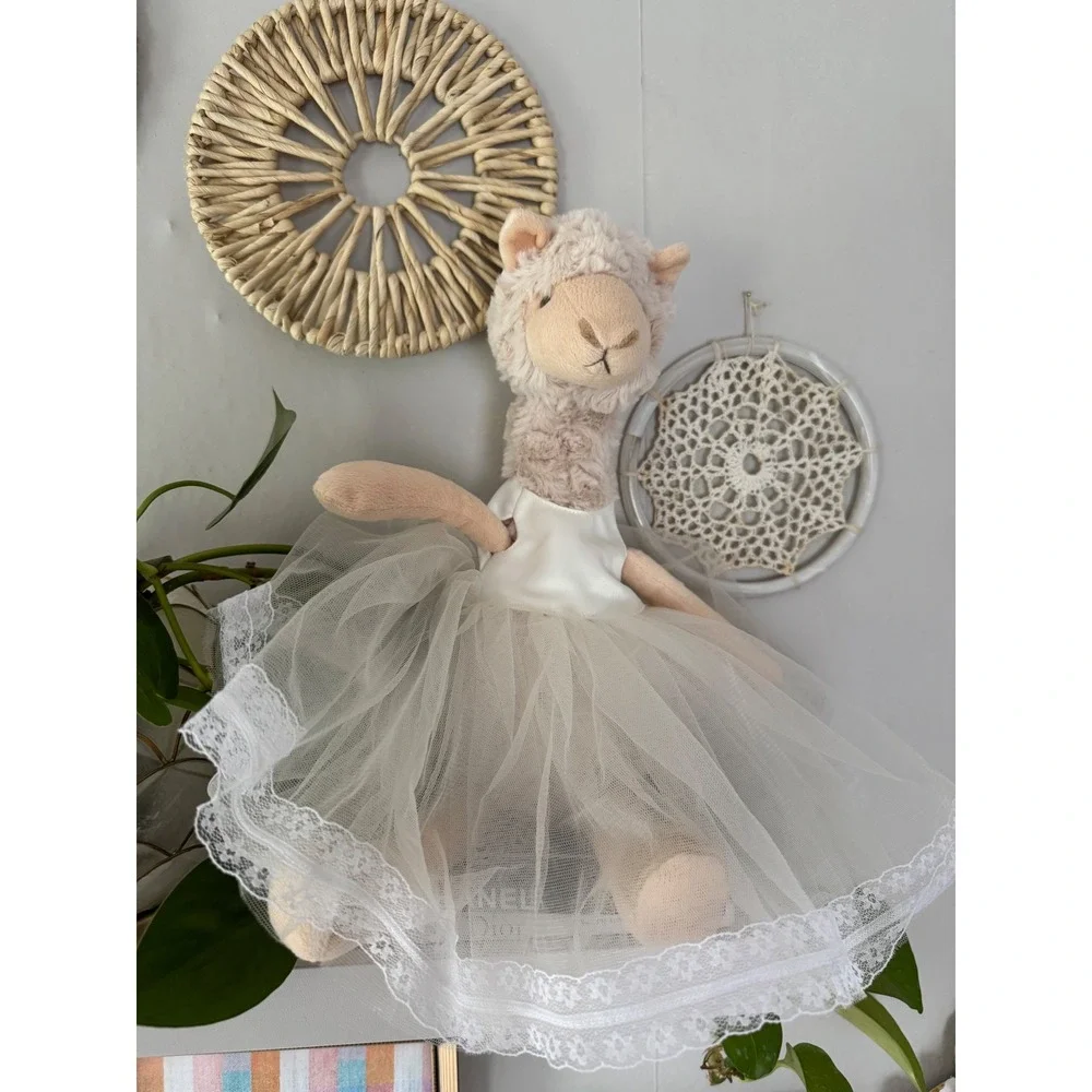 Lunaki Kids Llama Plush Ballerina Stuffed Animal Toy Tulle Dress Cute